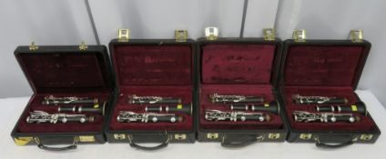 4x Buffet Crampon clarinets (approx 59.5cm body not including mouth piece). Serial number