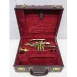Besson Sovereign BE928 cornet with case. Serial number: 868836. Please note that this ite