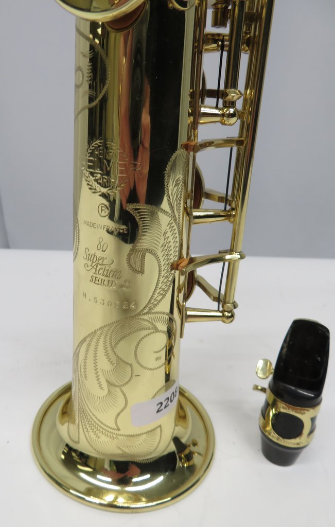 Henri Selmer Super Action 80 Series 2 soprano saxophone with case. Serial number: N.53052 - Image 7 of 19