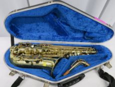 Henri Selmer Reference alto saxophone with case. Serial number: N.690385. Please note tha