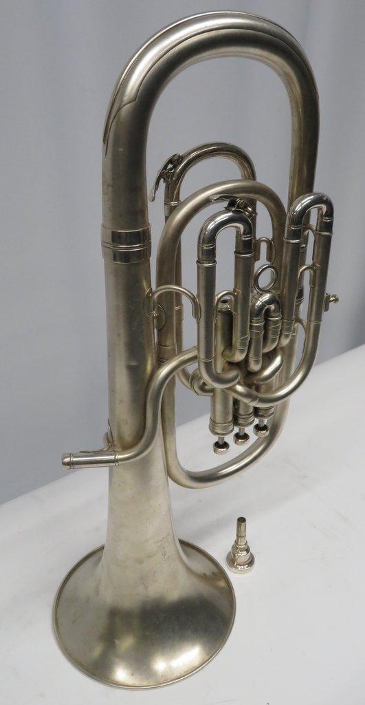 Boosey & Hawkes Imperial Baratone sax horn with case. Serial number: 662332. Please note t - Image 3 of 13