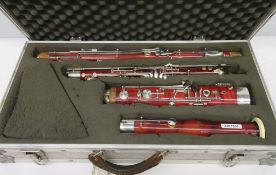 W.Schreiber bassoon with case. Serial number: 30496. Includes 1 Crook. Some damage which i