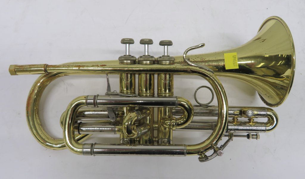 Bach Stradivarius 184 ML cornet with case. Serial number: 639825. Please note that this i - Image 3 of 15