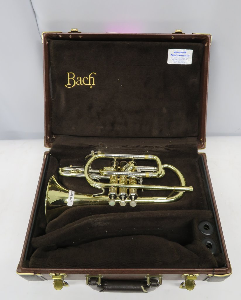 Bach Stradivarius 184 ML cornet with case. Serial number: 602971. Please note that this i