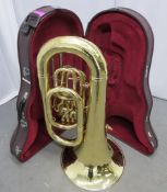 Besson Sovereign BE982 tuba with case. Serial number: 08300557. Please note that this ite