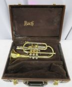 Vincent Bach Stradivarius 184 cornet with case. Serial Number: 535413. Please note that th