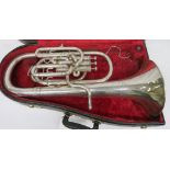 Boosey & Hawkes Imperial Baratone sax horn with case. Serial number: 458044. Please note t