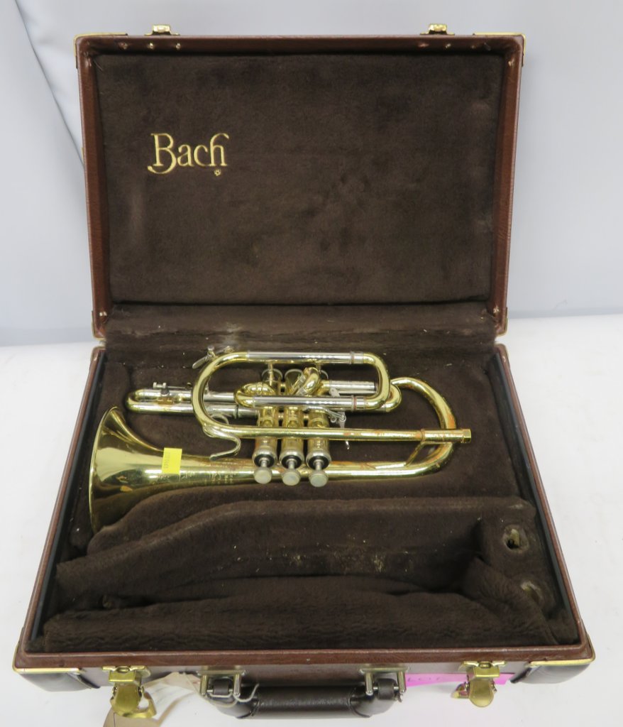 Bach Stradivarius 184 ML cornet with case. Serial number: 639825. Please note that this i