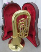 Besson Sovereign BE982 tuba with case. Serial number: unknown. Please note that this item