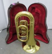 Besson Sovereign BE982 tuba with case. Serial number: 882542. Please note that this item