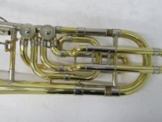 Vincent Bach Stradivarius 50B bass trombone with case. Serial Number: 87500. Please note t