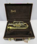 Bach Stradivarius 184 ML cornet with case. Serial number: 511745. Please note that this i