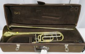 Vincent Bach Stradivarius 42 tenor trombone with case. Serial Number: 13435. Please note t