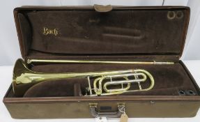 Vincent Bach Stradivarius 42 tenor trombone with case. Serial Number: 93354. Please note t