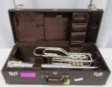 Besson BE707 International tenor trombone with case. Serial number: 862773. Please note t