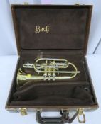 Vincent Bach Stradivarius 184 L cornet with case. Serial Number: 551037. Please note that