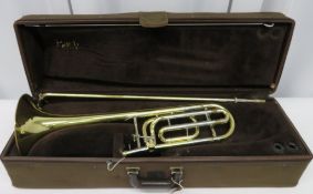 Vincent Bach Stradivarius 42 tenor trombone with case. Serial Number: 96055. Please note t