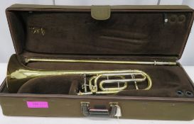 Vincent Bach Stradivarius 42 tenor trombone with case. Serial Number: 88040. Please note t