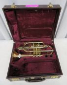 Besson Sovereign BE928 cornet with case. Serial number: 877398. Please note that this ite