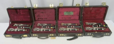 4x Buffet Crampon clarinets (approx 59.5cm body not including mouth piece). Serial number