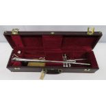 Besson International BE706 fanfare trumpet with case. Serial number: 884561. Please note