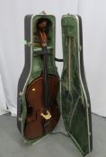 Karl Hofner 602 (1996) cello with 29.5 inch body in case. Please note that this item is so