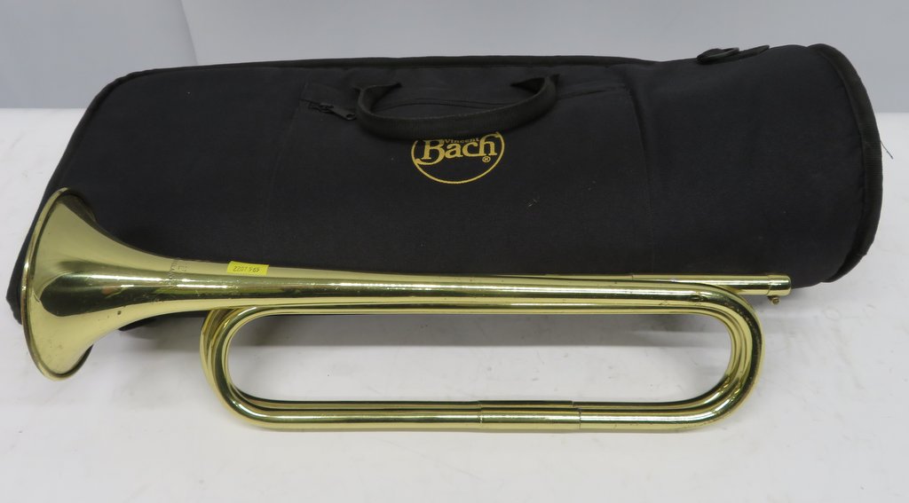 BBIM Ltd 1977 cavalry trumpet with case. Please note that this item is sold as seen with n