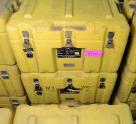3x Plastic Case Yellow Empty L600 x W400 x H360mm.