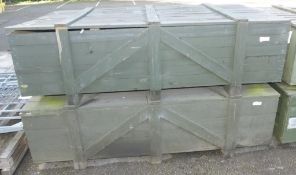 2x Wooden Crates