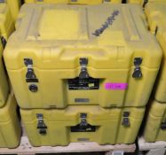 2x Plastic Case Yellow Empty L600 x W400 x H360mm.