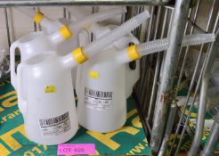 5x Plastic 2ltr Measuring Jugs.