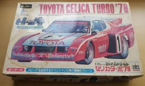 Vintage Collectible Fujimi Toyota Celica Turbo '78 1/12 Radio Controlled Model Kit - see description