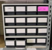 Metal Cabinet with 16 Drawers L400 x W320 x H400mm.