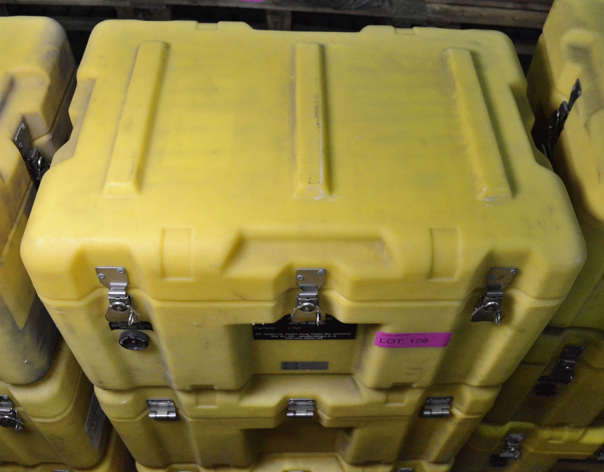 2x Plastic Case Yellow Empty L600 x W400 x H360mm. - Image 2 of 2