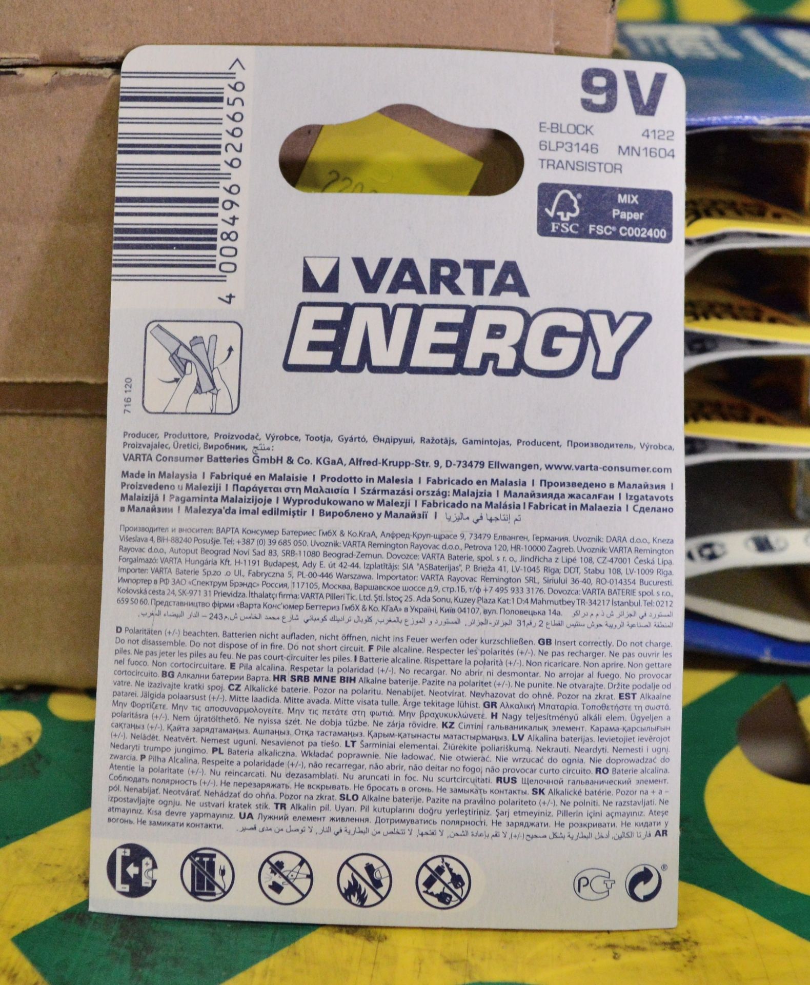 2x Boxes of Varta High Energy 9V Batteries - 50 per box - OUT OF DATE. - Image 4 of 5