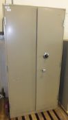 Metal Twin Door Cabinet With Combination