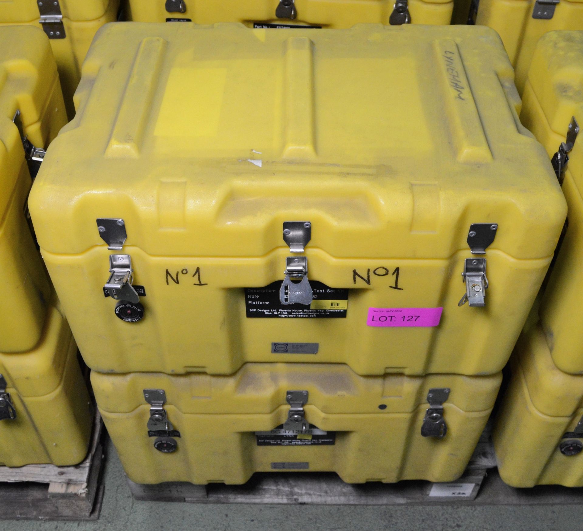 2x Plastic Case Yellow Empty L600 x W400 x H360mm.