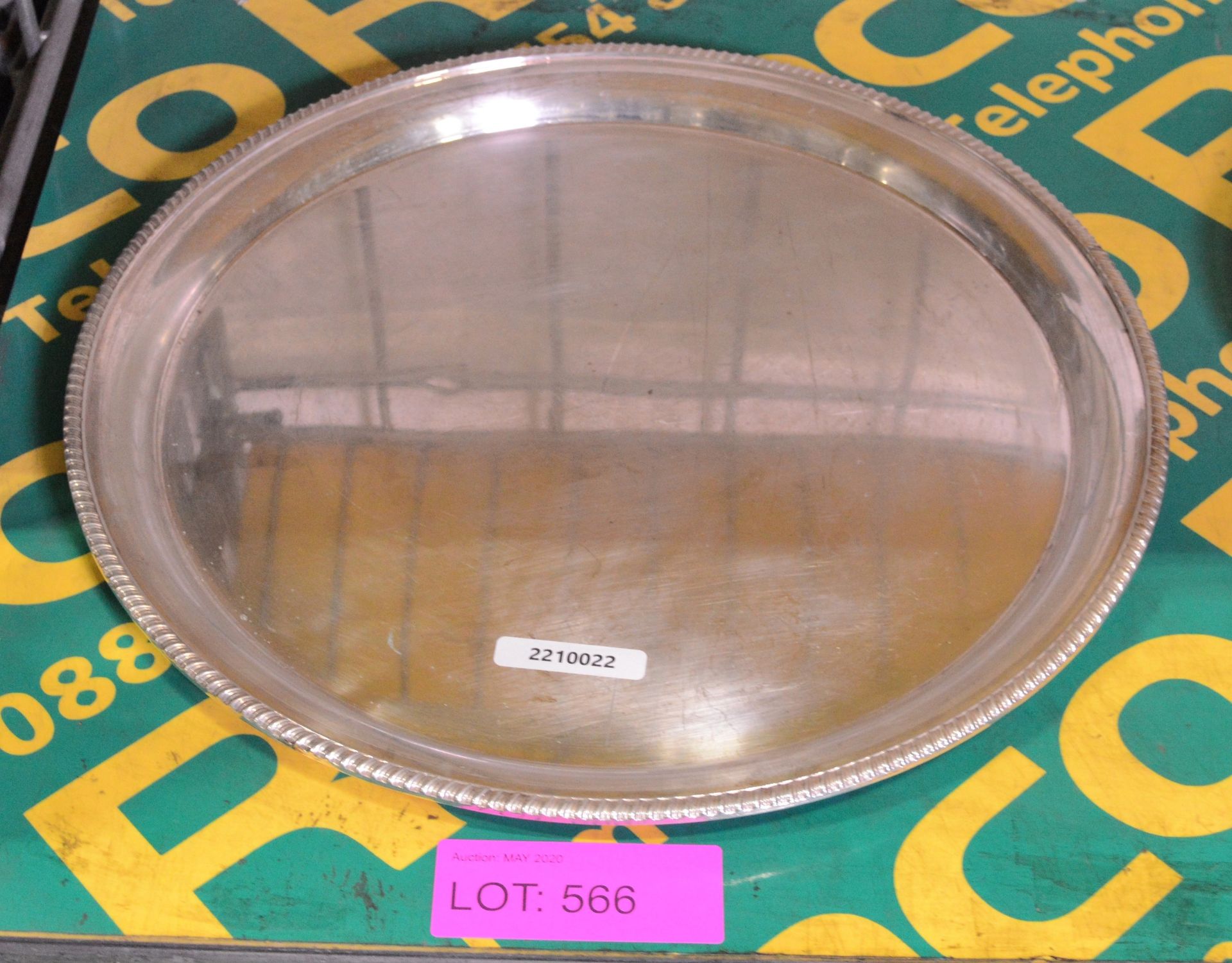 EPNS Round Serving Tray 400mm Dia.