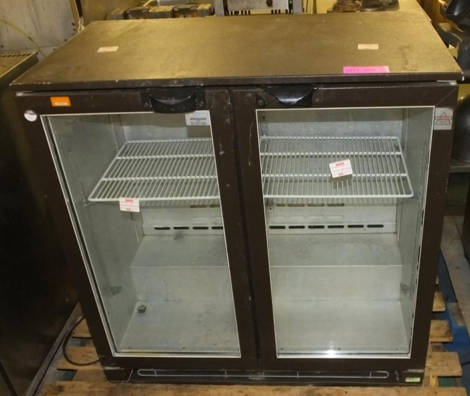 AS SPARES OR REPAIRS - 2 door display fridge