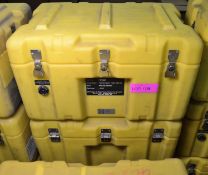 3x Plastic Case Yellow Empty L600 x W400 x H360mm.