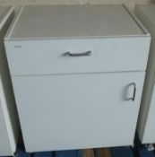White Wooden Lab Cabinet Mobile L660 x W530 x H810mm