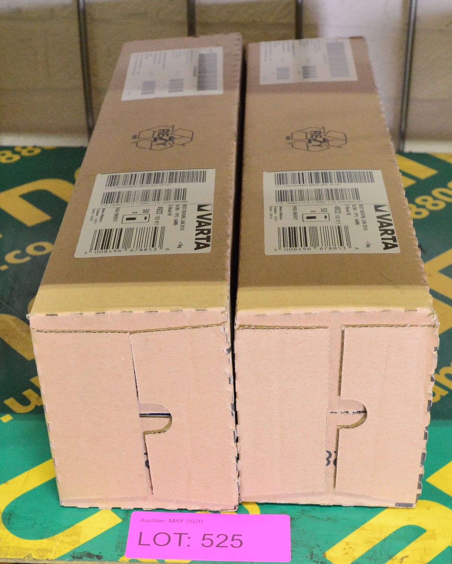 2x Boxes of Varta High Energy 9V Batteries - 50 per box - OUT OF DATE.
