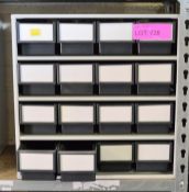 Metal Cabinet with 16 Drawers L400 x W320 x H400mm.