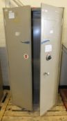 Metal Twin Door Cabinet With Combination