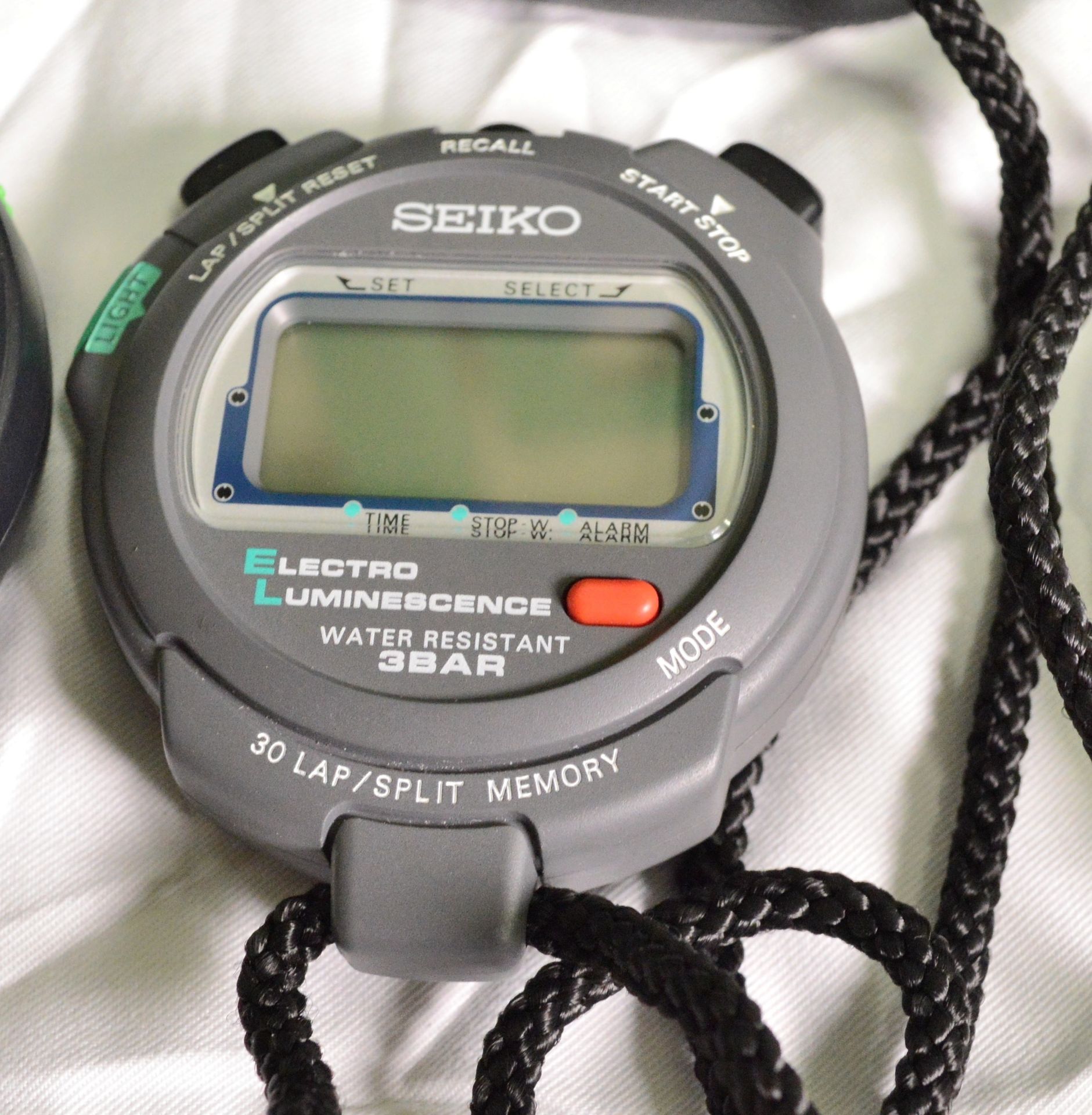 2x Seiko Digital Stopwatches with Case. - Image 4 of 5