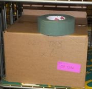 2x Boxes of Olive Green Scapa Cloth Adhesive Tape - 50mm x 50m per roll - 16 Rolls per box