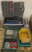 Various storage boxes & trays
