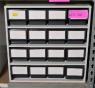 Metal Cabinet with 16 Drawers L400 x W320 x H400mm.