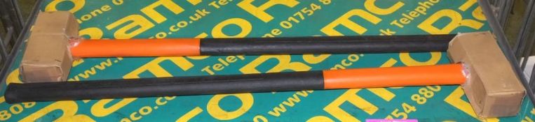 2x Silverline 7lb sledgehammers with fibreglass shafts