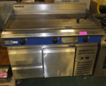 AS SPARES OR REPAIRS - Blue Seal solid top griddle cooker